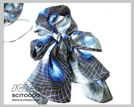 【陷阱】真絲長素緞 春夏必備 絲巾/個性設計/ scitoooo