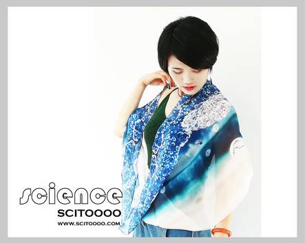 【泡沫】真絲雪紡脖套 春夏必備 絲巾/個性設計/ scitoooo