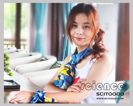 【涂抹了修飾的石墨烯】真絲雪紡脖套 春夏必備 絲巾/個性設計/scitoooo