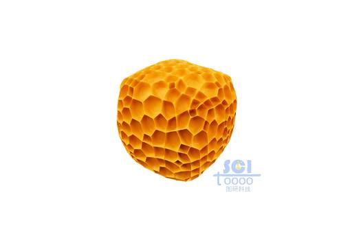 表面帶褶皺的立方體