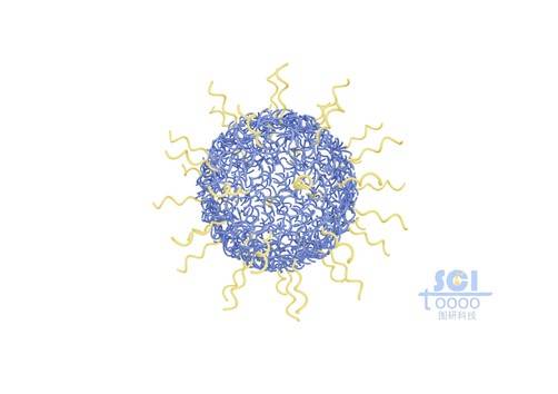 高分子链段交织成网状空心纳米球