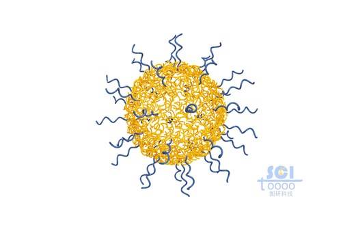 高分子链段交织成网状空心纳米球