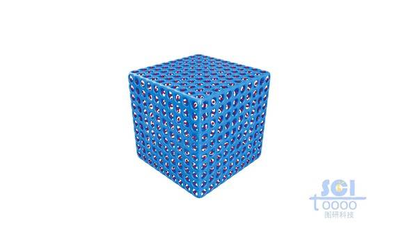 负载纳米颗粒的多孔立方体