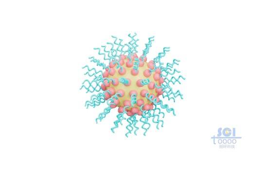 帶高分子鏈段的納米球