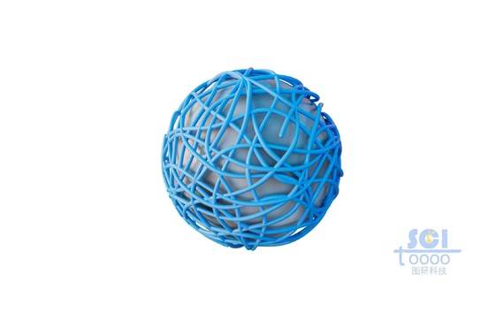 高分子链段缠绕的实心纳米球