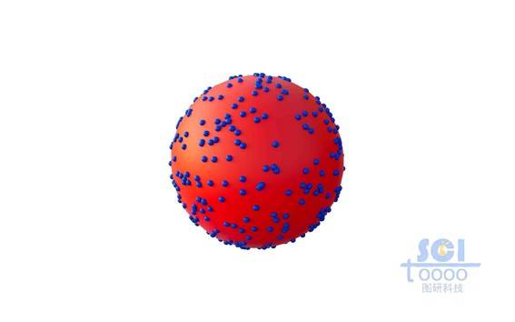 表面分布不规则纳米颗粒的纳米球