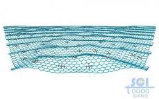 波纹状起伏的石墨烯表面带小分子颗粒