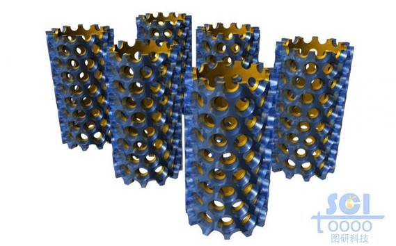 双层嵌套的空心介孔微管柱结构