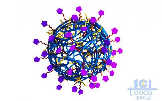 柔软带小分子基团的高分子链段团聚成的空心纳米球
