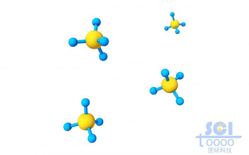 甲烷小分子AB4型分子模式