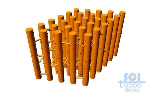 帶連接和凸起的納米柱陣列
