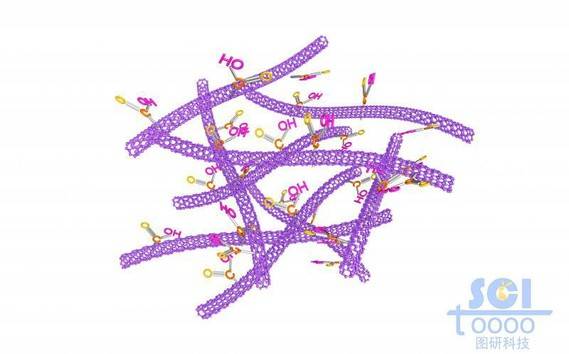 表面带修饰的错落分布的碳纳米管