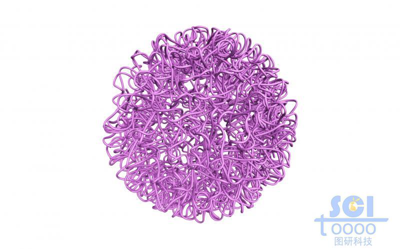 高分子链段团聚形成纳米球