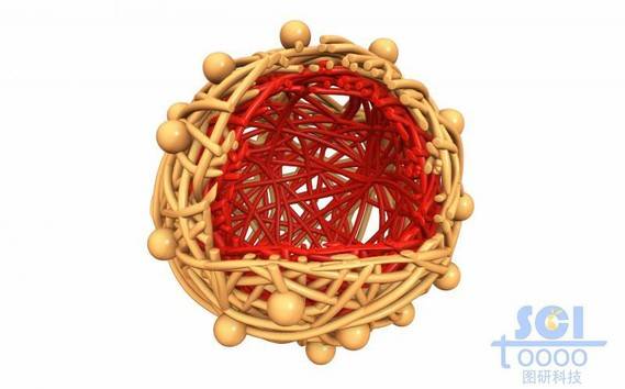 兩段式高分子鏈段團(tuán)聚/交聯(lián)形成的雙層籠狀納米藥物