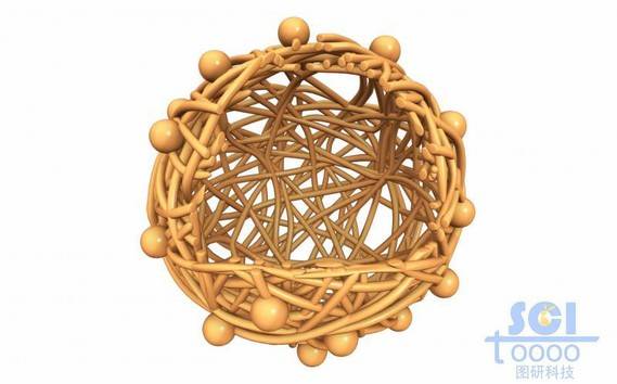 高分子鏈段交聯(lián)纏繞形成的籠狀結(jié)構(gòu)