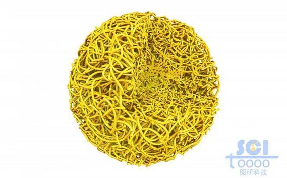 碳納米管/高分子鏈段纏繞構成的多孔球殼