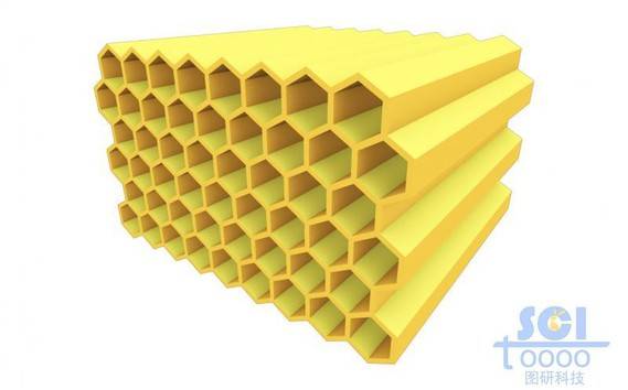 蜂窝状堆积的空心材料