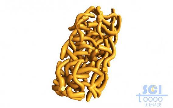 高分子鏈段堆積的簇狀結構
