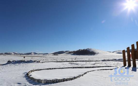 蓝天雪地