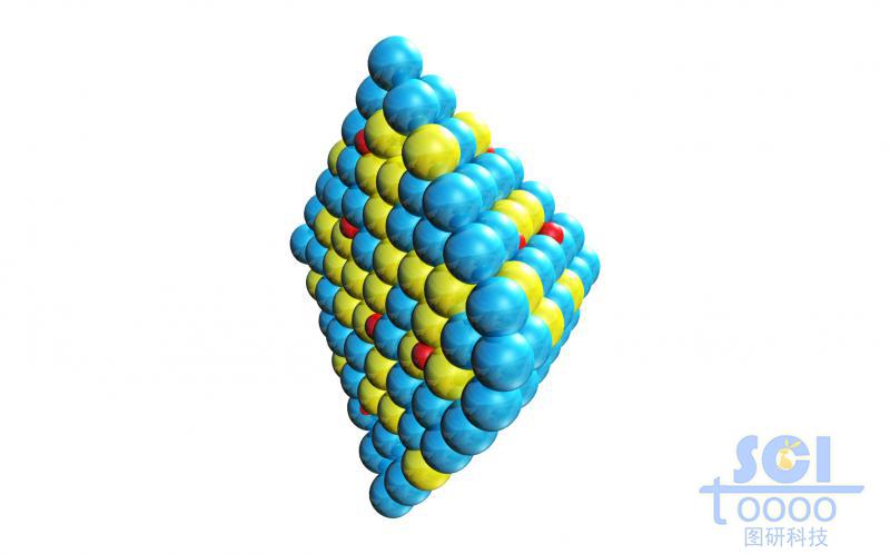被切开的原子混杂形成的八面体结构