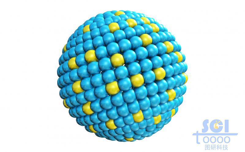 两种原子混合形成的球形结构