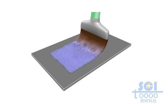 基底板上涂刷高分子材料