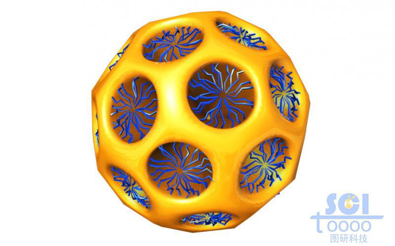 二氧化硅介孔中空球孔道内修饰聚合物