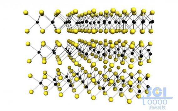 二硫化钼MoS2三层结构