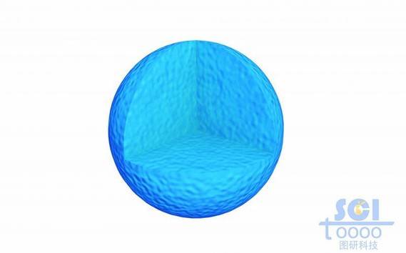 八分之一切口的表面带纹理的实心纳米球/微球