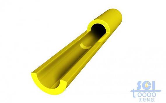 单壁空心管切面示意