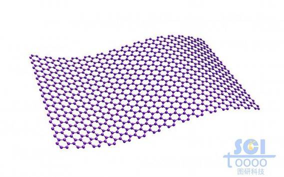 大片起伏的石墨烯结构
