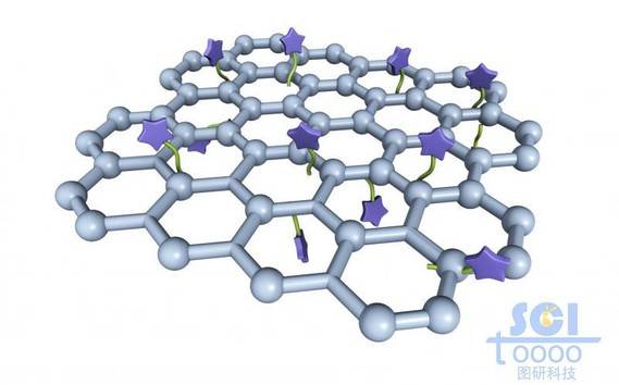 负载其他小分子基团的石墨烯片