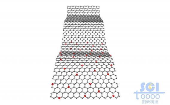 带原子缺陷的大片起伏的石墨烯